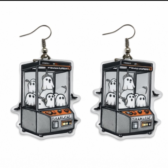 Jewelry - Ghost Claw Machine Earrings